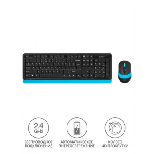 Клавиатура + мышь A4Tech Fstyler FG1010 клав:черный/синий мышь:черный/синий USB беспроводная Multimedia (FG1010 BLUE) Клавиатура + мышь A4Tech Fstyler FG1010 клав:черный/синий мышь:черный/синий USB беспроводная Multimedia (FG1010 BLUE)
